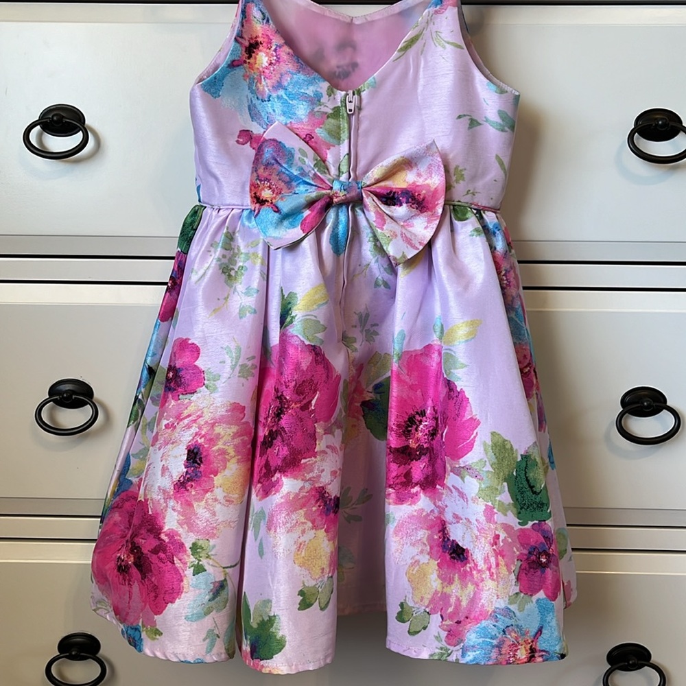 Girls Dress with Back Bow
